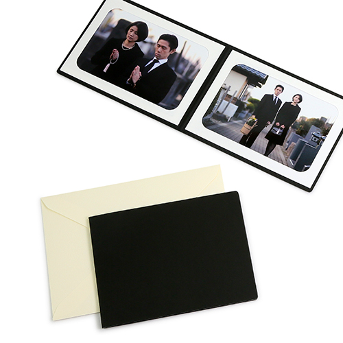 ポケット台紙 法事台紙（無地） Lサイズ（89×127mm） 2面ヨコ | 山田